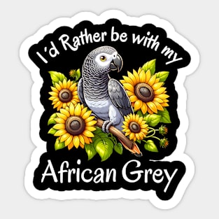 Timneh African Grey Parrot Sunflower African Grey Mom Mama Sticker